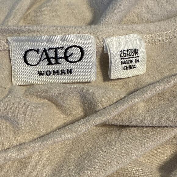 Cato Ivory Brushed Fabric Eyelet Detail Sleeveless Tank Top Womens Size 26/28W - Picture 6 of 7